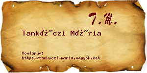 Tankóczi Mária névjegykártya